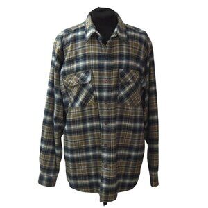 Moose Creek Mens XLT Plaid Flannel Shirt 100% Cotton Outdoor Wear